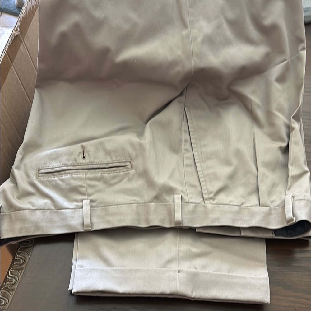 Paul Fredrick Men's Light Tan Dress Pants